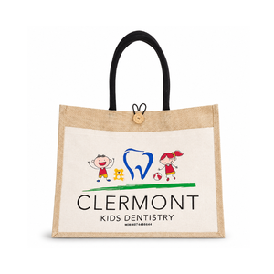 Promotional Printable Jute Shopping <b>Bag</b> | Custom Brand Reusable Carry Tote for <b>Marketing</b> & Retail Promotion - Product Image 1