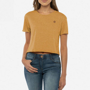 Nuevo Diseño, Top Corto para Mujer, Camiseta Casual Moderna, Tela Suave y Elástica, Perfecta para el Verano, Moda Diaria - Product Image 3