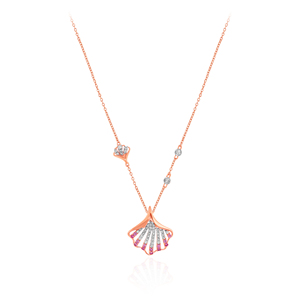GLEAMORA ENTERPRISE - Colgante de Diamante Cultivado en Laboratorio con Corte Brillante en Forma de Corazón, Oro Rosa, para Mujer, Moderno, 14K, 3.946g, Color H, para Boda - Product Image 1
