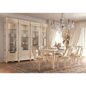 French Antique <b>White</b> Wooden <b>Dining</b> <b>Table</b> Set Rectangle 8 Seater Handmade Solid Wood Classic Style Home Furniture - Product Image 4