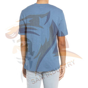 Camiseta de manga corta de corte regular para hombre, 100% algodón y poliéster/algodón, transpirable. - Product Image 2