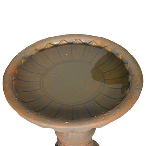 Abbeveratoio per Uccelli su Piedistallo in Cemento, Altezza 22 Pollici, Decorazione da Giardino per Esterni, Cortile e Patio - Product Image 6