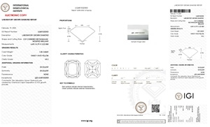 เพชร 1.00 กะรัต ทรงเรเดียนท์ ได้รับการรับรองจาก IGI สีเหลืองแฟนซีสดใส ความสะอาดระดับ VS2 เหมาะสำหรับทำแหวนเพชรเม็ดเดี่ยวแบบสั่งทำ - Product Image 2