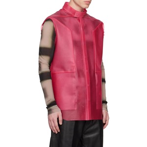Customizable <b>Men's</b> Vintage Pink Leather <b>Vest</b> Classic New Style Button Decoration <b>Knitted</b> Adult Size Winter Comfort High Quality - Product Image 2