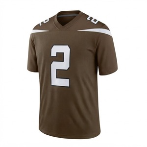 Trendiness <b>Brown</b> American Football Jersey <b>Men's</b> Athletic Sportswear Breathable Mesh Front Quick Dry Short Sleeve 100%Polyester - Product Image 1
