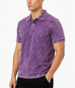 เสื้อเชิ้ตผู้ชายสีม่วง แขนสั้น ผ้าโพลีเอสเตอร์ ทรงปกติ ซักแล้ว สีพื้น ผ้าไม่ยับ สไตล์สมาร์ทแคชชวล - Product Image 2