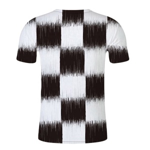 T-shirt à manches courtes pour homme, sublimation, motif géométrique, col rond, respirant, coupe régulière, style décontracté, 100% polyester tricoté - Product Image 2