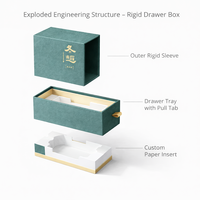 Nouvelle conception 2026 : Boîte cadeau rigide personnalisée avec emballage en papier premium, logo estampé à chaud et insert sur mesure pour emballage de marque de luxe