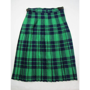 Jupe écossaise vintage à carreaux Black Watch pour femme, kilt en laine vert et bleu marine - Product Image 2