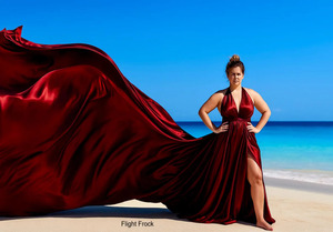 Nuevo Vestido Elegante con Cola Larga de Satén de Seda para Sesión de Fotos, Vestido Maxi de Playa Fluido para Mujer - Product Image 3