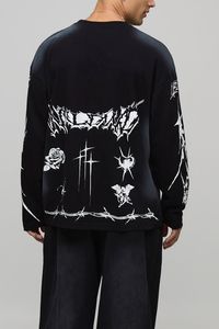 OEM Screen Printed <b>Custom</b> Men's Sweatshirt Personalized Long Sleeve Streetwear Casual Wear <b>Custom</b> Design Apparel Top Clothing - Product Image 2