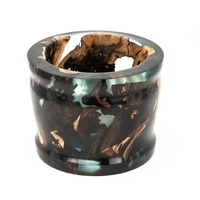 Super September Sale Handgeschilderde Bloemmotieven Ecologische Houten Epoxyhars Schaal Op Maat Fruit Dessert Schaal Servies