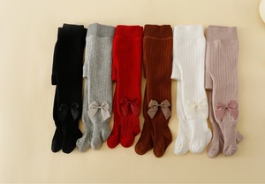 Invierno Super grueso cálido terciopelo felpa peludo esponjoso niños medias algodón lindos lazos Color sólido térmico bebé niños pantimedias - Product Image 4