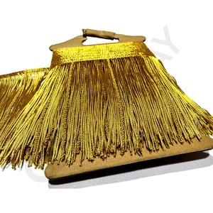 Luxury Yellow Braided Fringe Trim Decorative Tassel Edge for Curtains, Upholstery, Cushions & Home Deco - Product Image 3