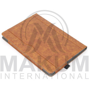 Housse pour ordinateur portable en cuir marron, en PU, avec fermeture à rabat et poche intérieure pour la protection du MacBook Pro - Product Image 3