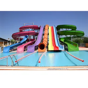 Équipement de toboggan en fibre de verre pour parc aquatique et toboggan aquatique en spirale pour grande piscine à vendre