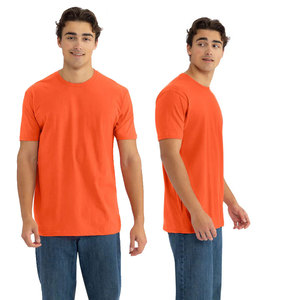 Unisex Orange Shicort Sleeve T-<b>Shirt</b> Wholesale Men’s Premium Fitted T <b>Shirt</b> Soft Cotton Crew Neck Bulk Apparel DDP Shipping - Product Image 6