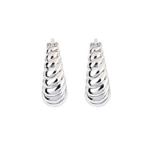bohemian 925 sterling silver hoop <b>earrings</b> 16mm womens lightweight silver plated round hoops anniversary gift fine jewelry - Product Image 2