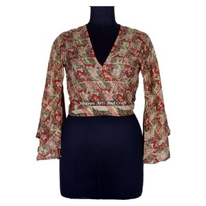 Nuevo Kimono de Moda para Mujer 2026, Top Cruzado de Poliéster y Seda con Mangas Largas, Transpirable, para Playa - Product Image 5