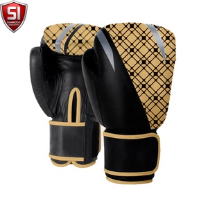 Gants de boxe SUMROOS SI (Modèle SI-BG-1847) en cuir avec sangle de poignet réglable, protection confortable pour l'entraînement - Product Image 1