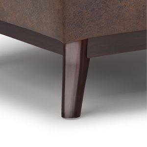 Owen Distressed Chestnut Brown Tray Top Storage Ottoman <b>Small</b> <b>Coffee</b> <b>Table</b> with Stylish Design - Product Image 4