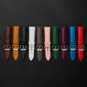 Bracelet de montre en cuir grainé bambou, boucle à ardillon multicolore, bracelet de montre universel, accessoires de montre unisexe - Product Image 5