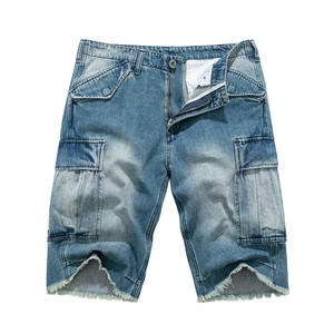 Nueva Llegada, Pantalones Cortos de Mezclilla para Hombre a la Moda, Pantalones Cortos de Mezclilla de Alta Calidad a Precio Económico, Pantalones Cortos Largos de Mezclilla de Cintura Alta para Hombre, Estilo Casual - Product Image 1