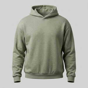 Sweat à capuche personnalisé en polaire épaisse et lourde, coupe oversize, pull-over automne-hiver, avec logo personnalisé, vêtements pour hommes et femmes - Product Image 4