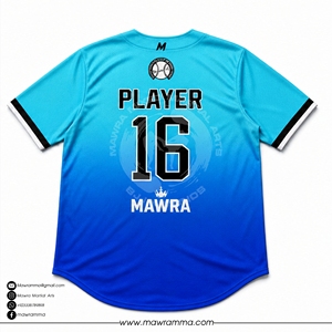 Camiseta de Béisbol Personalizada MAWRA con Degradado Azul, Sublimada, de Secado Rápido, con Botones, Uniforme de Equipo Transpirable para Hombres y Mujeres - Product Image 4