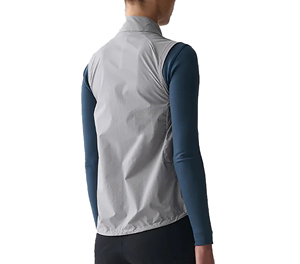 Gilet de cyclisme sans manches léger et personnalisé Sprint Sports, gris, avec poches zippées, ourlet réglable, tissu respirant pour femmes, 220g - Product Image 2