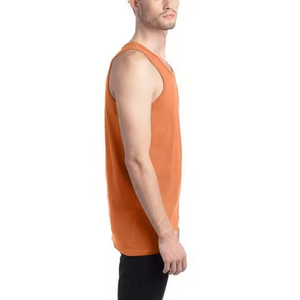 Débardeur de sport 100 % coton pour hommes, personnalisable, sans manches, grande taille, haute qualité, vente en gros - Product Image 4
