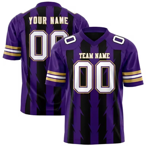 Maillot de football surdimensionné personnalisé OEM avec impression par transfert thermique, style rétro américain, 100 % polyester, sublimé, pour équipe - Product Image 3