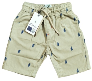 100% coton taille moyenne garçon Shorts 4-10 ans décontracté poche élastique écologique respirant motif décoration pour l'impression globale - Product Image 1