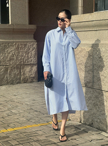 Vestido Maxi Holgado de Maternidad para Mujer, Prenda Informal, Transpirable, Ligero, Tejido Ecológico, Verano, 100% - Product Image 3