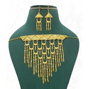 Ensemble de bijoux Martasha plaqué or pour femmes, élégantes boucles d'oreilles de mariage - Product Image 4