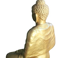 Statue de Bouddha miniature en fibre de verre blanche sculptée à la main, classique, pour fleurs artificielles, usage intérieur/extérieur, maison et jardin, état neuf, vente en gros