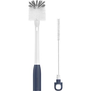 Spazzola 2-in-1 Blu Navy con Manico Lungo per Pulizia Bottiglie e Cannucce, per Bottiglie Sportive in Vetro e Tazze da Caffè, Confezione da 1 - Product Image 1