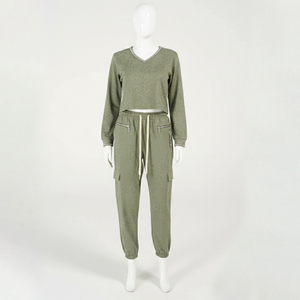 REDDITO SPORTS OEM Survêtement brodé pour femme adulte grande taille - Style urbain 100% coton écologique personnalisé décontracté - Product Image 3