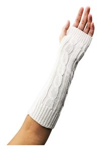 Manguito de punto trenzado gris unisex para adulto, sin costuras, de acrílico, cálido, ligero y transpirable para el invierno - Product Image 5
