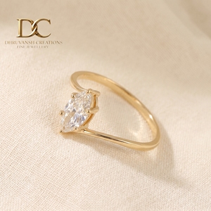 แหวนทองคำแท้ 14K งานแฮนด์เมดใหม่ ได้รับการรับรองจาก IGI ประดับเพชรทรงบริลเลียนท์จากห้องปฏิบัติการ เครื่องประดับสำหรับผู้หญิงสำหรับงานแต่งงานและงานปาร์ตี้ - Product Image 3
