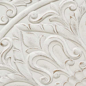 Ensemble de deux armoires de rangement en bois finement sculpté, finition dégradée blanche, design de mandala floral, pour les ateliers d'entrée dans les hôtels. - Product Image 4