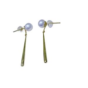 ต่างหูห้อยสไตล์เรโทรสุดหรูจาก Zhuji ดีไซน์เรียบง่ายแต่ประณีต ประดับด้วยไข่มุกน้ำจืดทรงกลมขนาด 6-7 มม. ความงามไร้ที่ติแบบออโรร่า - Product Image 5