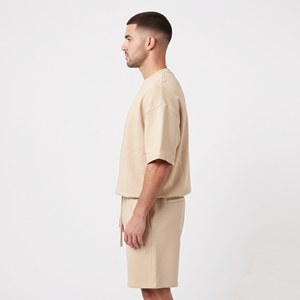 Ensemble de sport 2 pièces pour homme, été, respirant, haute qualité, t-shirt à manches courtes et short de sport - Product Image 2