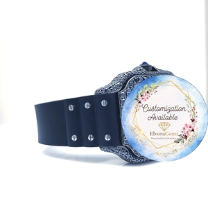 Reloj Inteligente Redondo de Acero Inoxidable para Mujer con Gemas, Personalización Disponible, Reloj de Joyería de Moda - Product Image 1