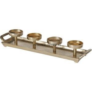 Best Quality Metal Made High Grade Gold Plated 4 Arms <b>Candle</b> <b>Stick</b> Holders Table Centerpiece Decorative <b>Candle</b> <b>Stick</b> Holder - Product Image 1