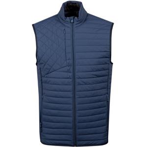 Chaleco acolchado impermeable de plumón con cuello alto, color negro, talla grande, para hombre, estilo burbuja, para invierno. - Product Image 1