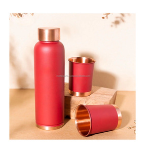 Traditional printed copper water <b>bottle</b> 750ml with modern design for daily use and health benefits - Product Image 4