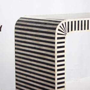 Mesa con Incrustaciones de Hueso de ILAHI, Diseño Moderno con Detalles de Ágata, Almacenamiento Portátil, Muebles para el Hogar - Product Image 5