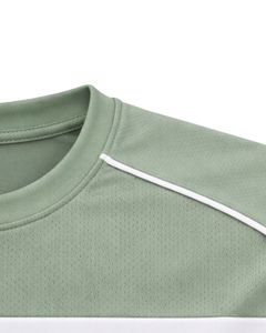 Mens Sage Green White Sports TShirt And Shorts <b>Set</b> Breathable Quick Dry Gym Wear Athletic Running Training Activewear Outfit <b>Set</b> - Product Image 4