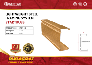 Revêtement léger de type G550, norme JIS, acier léger, système de charpente de toit de maison résidentielle, système agricole, Duracoat STC75-100 5% - Product Image 2